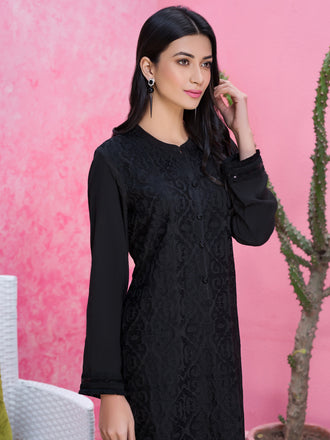 Embroidered Raw Silk Shirt