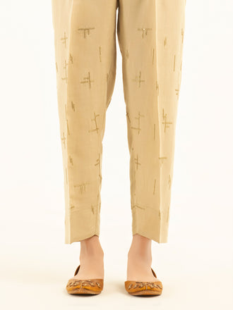 Embellished Silk Trousers