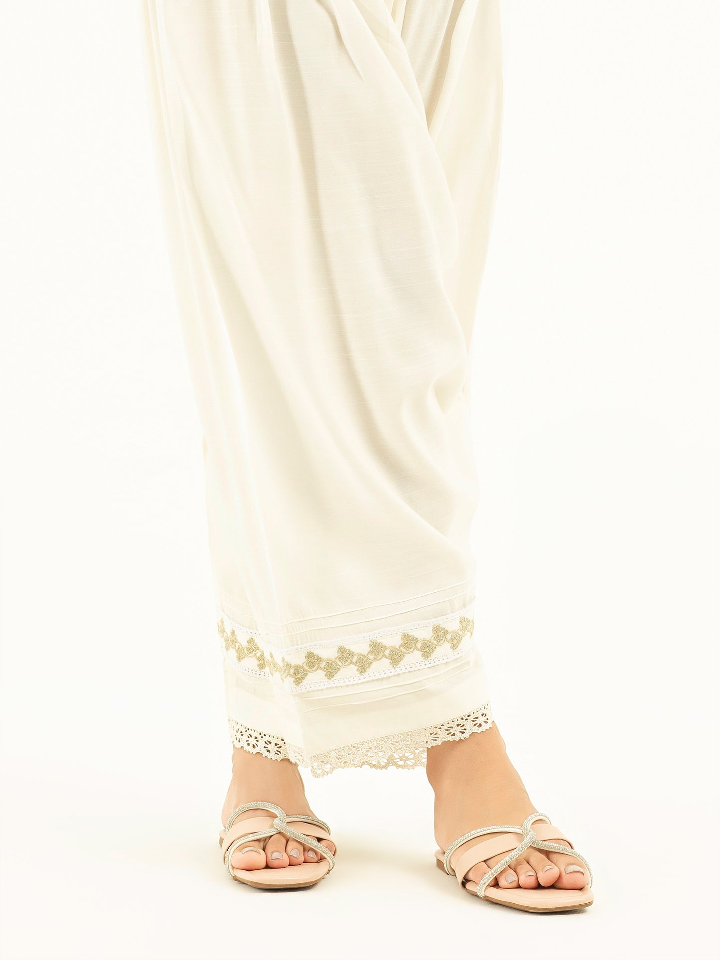 Embroidered Silk Shalwar