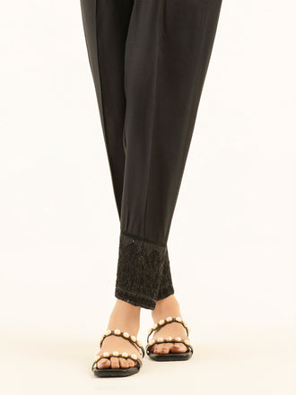 Embroidered Silk Trousers