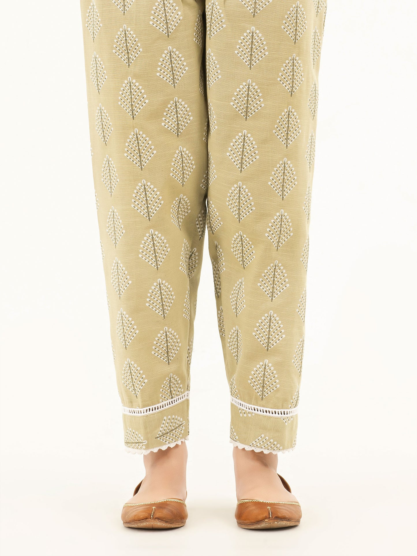 Embossed Khaddar Trousers