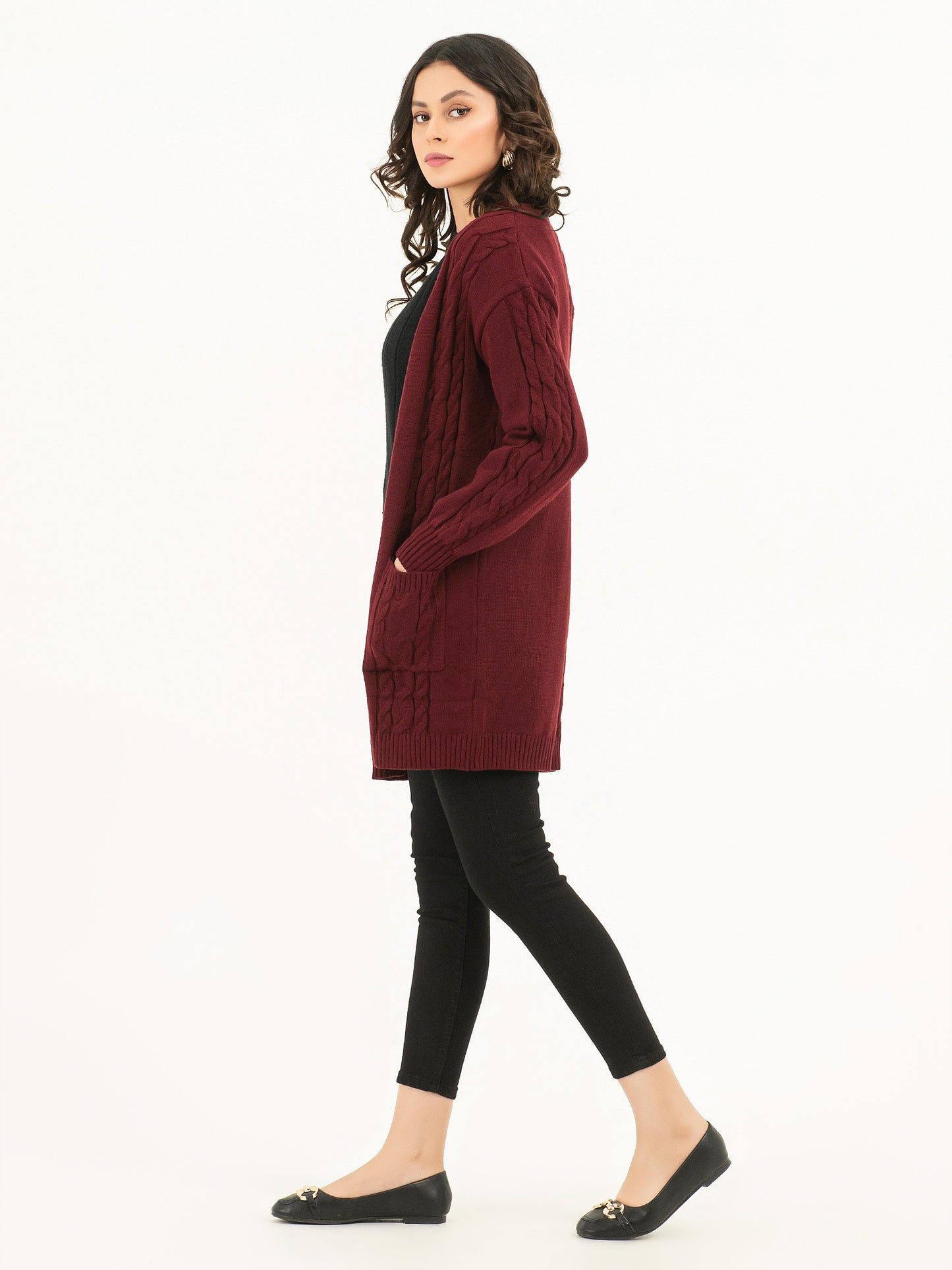 Woolen Long Cardigan