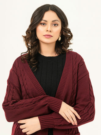 Woolen Long Cardigan