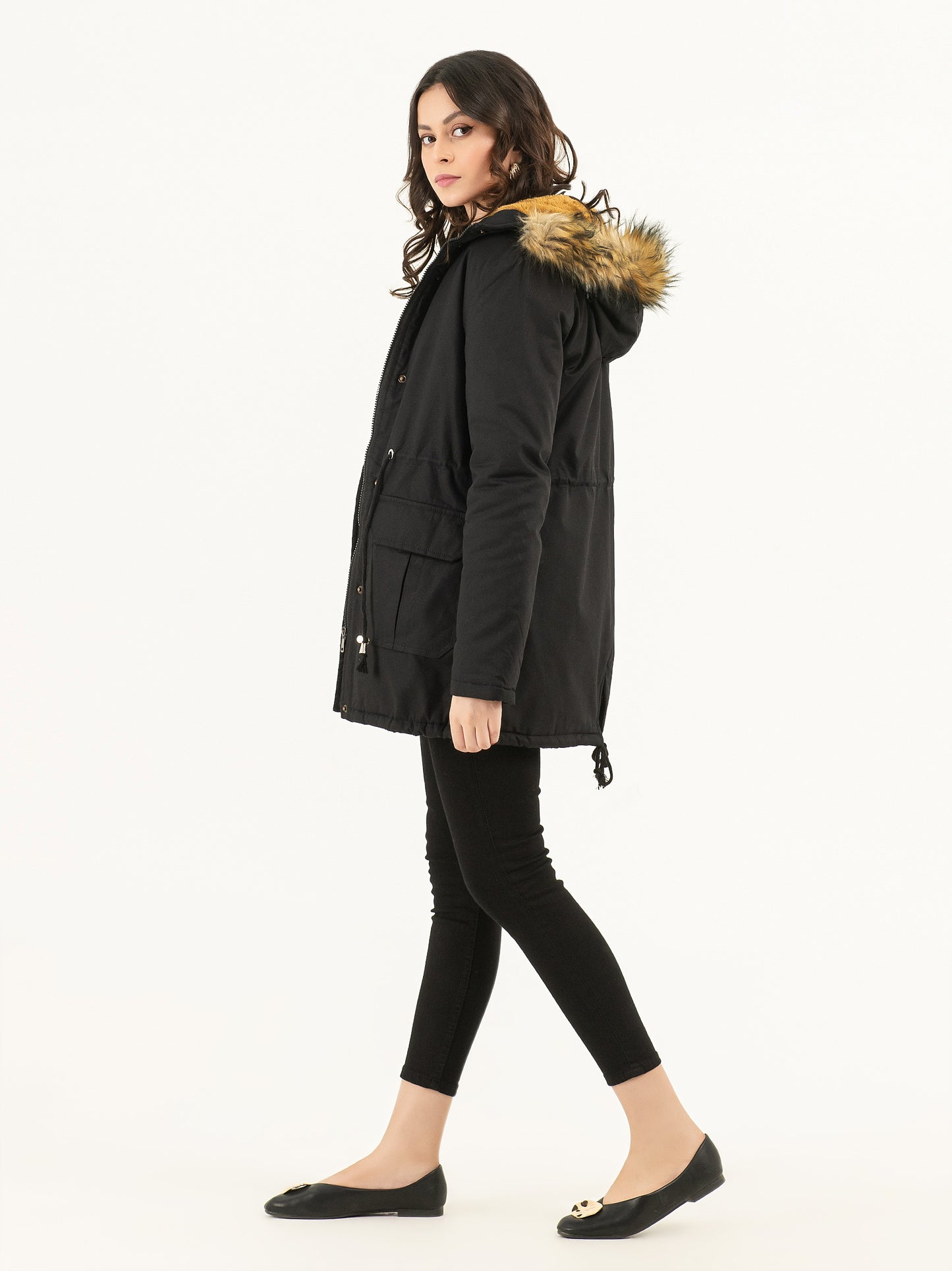 Hooded Fur Jacket