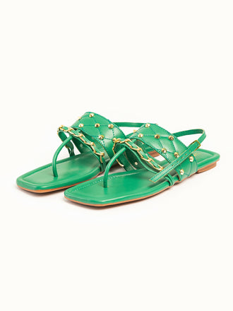 Metallic Embellished Sandals