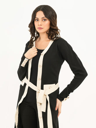 Two Tone Long Cardigan