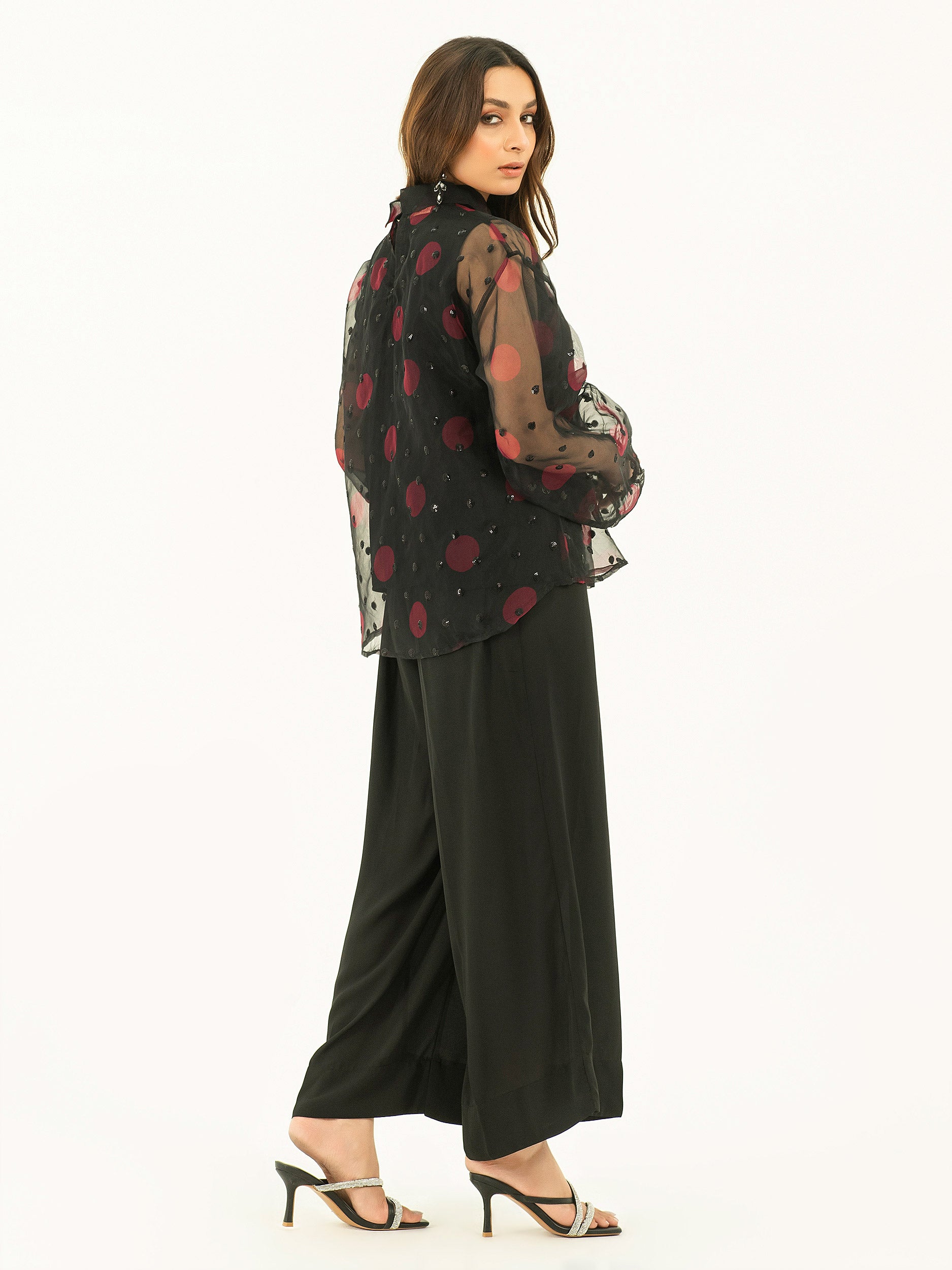 Embellished Organza Top