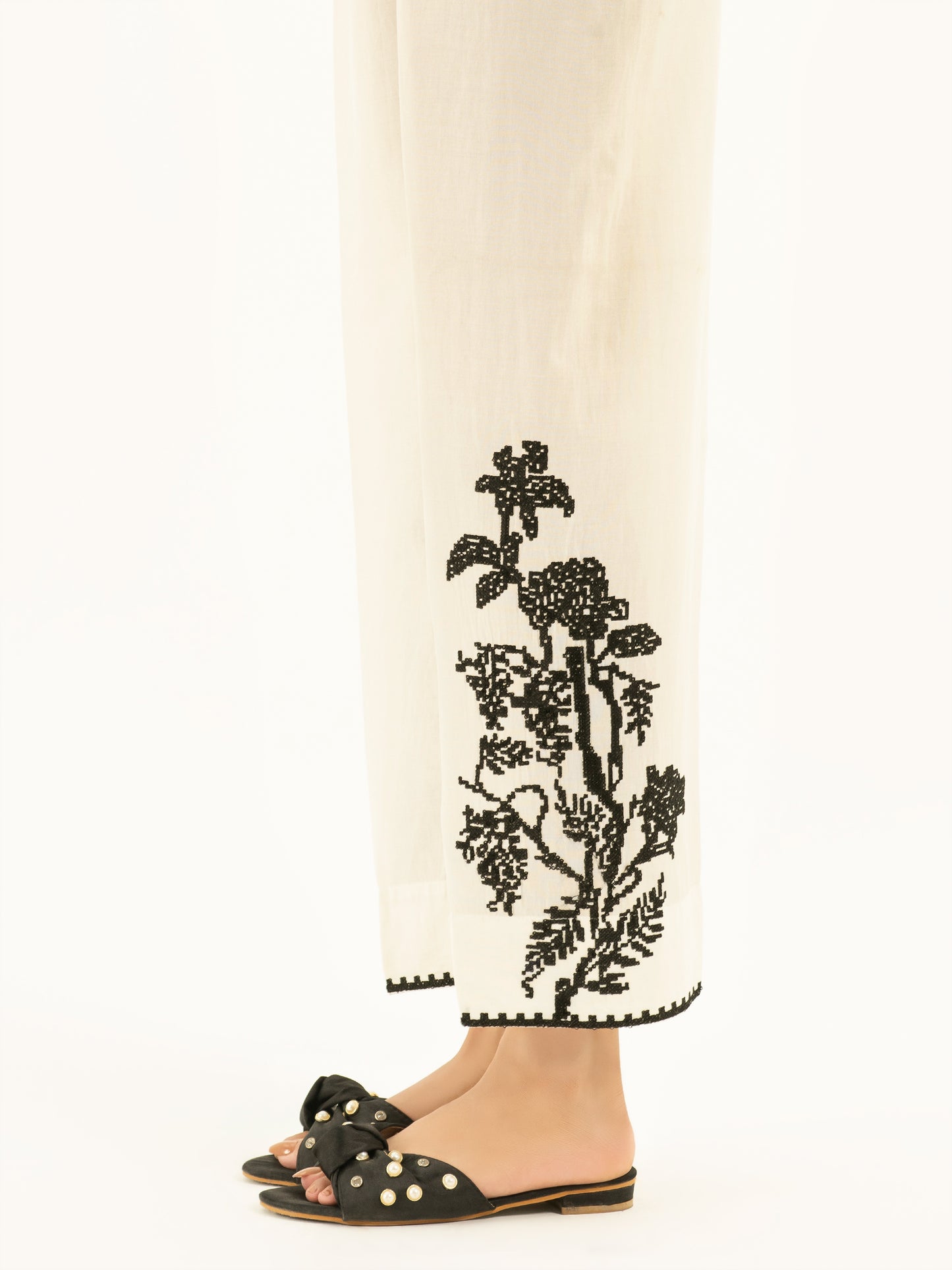 Embroidered Cambric Trousers