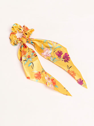 Floral Scrunchie With Tail