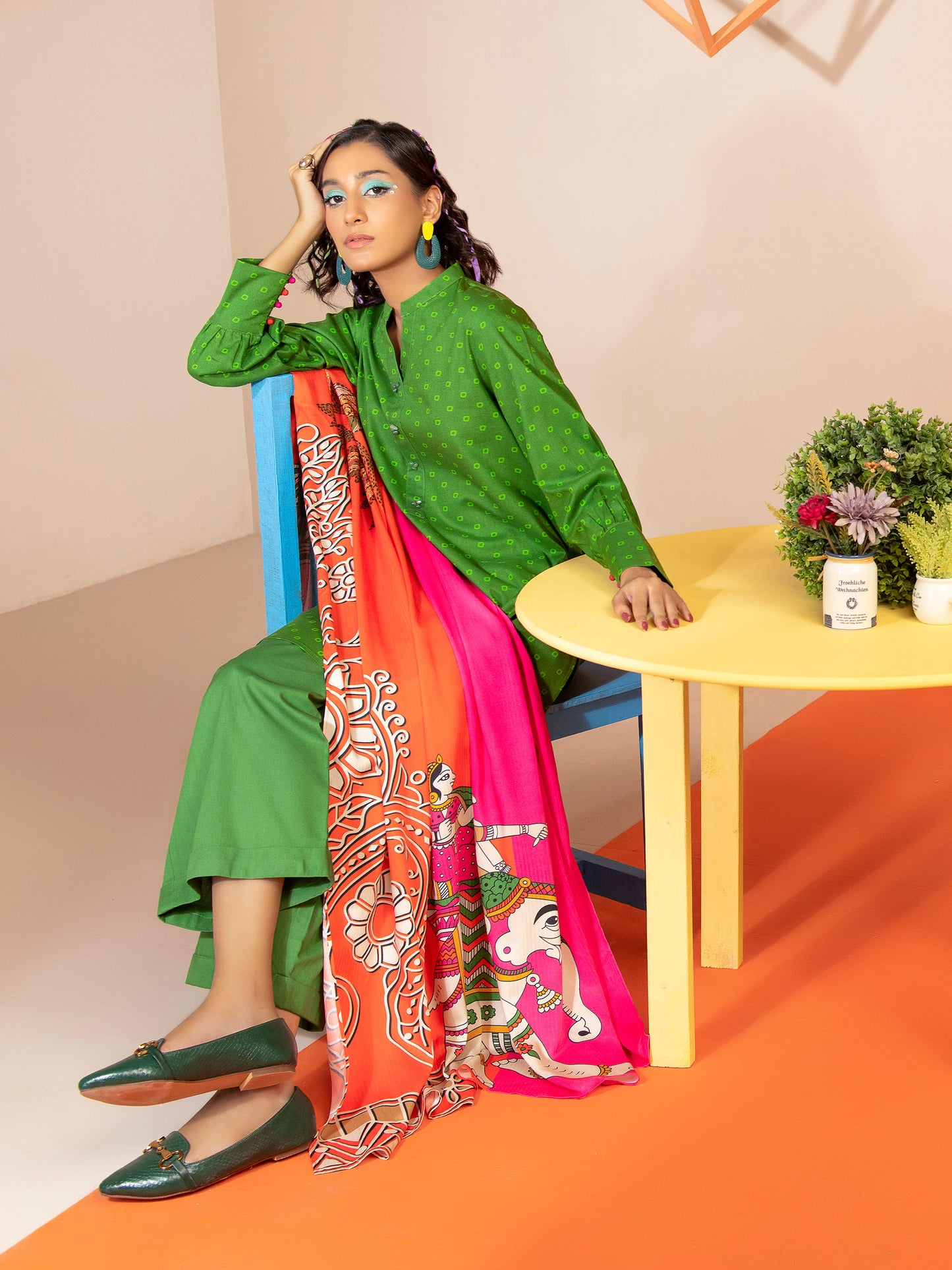 2 Piece Khaddar Suit-Printed (Unstitched)