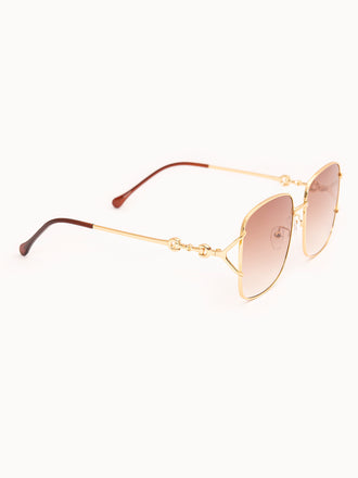 Metallic Square Sunglasses