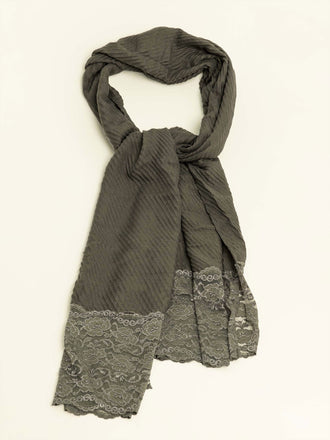 Floral Laced Viscose Scarf