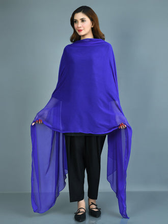 Chiffon Dupatta - Royal Blue