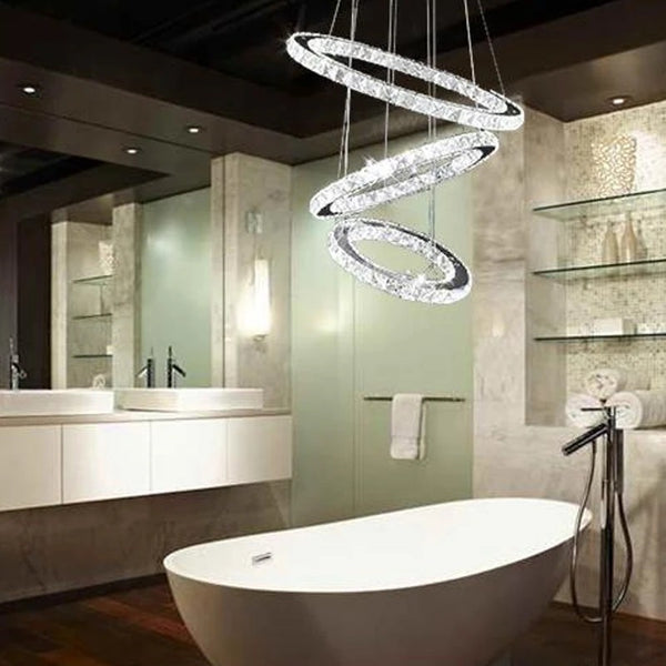Crystal Ring Chandelier for bathroom - Sofary lighting