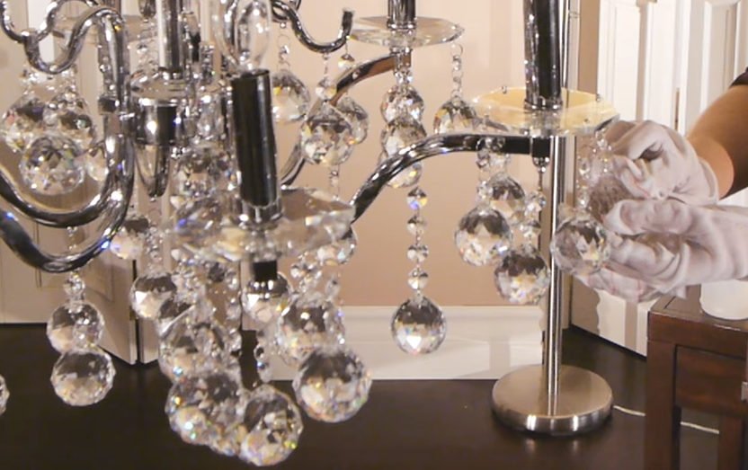 Clean chandelier with glass on - Sofary Lighting