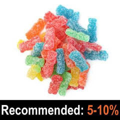 An image of sour jelly sweets. This image is used to represent the flavour Sour 