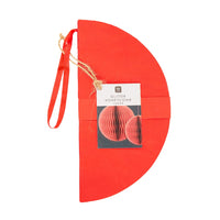 Glitter Honeycomb - 30Cm, 1Pk - Red