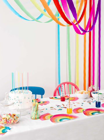 talking tables rainbow paper streamer decorations 