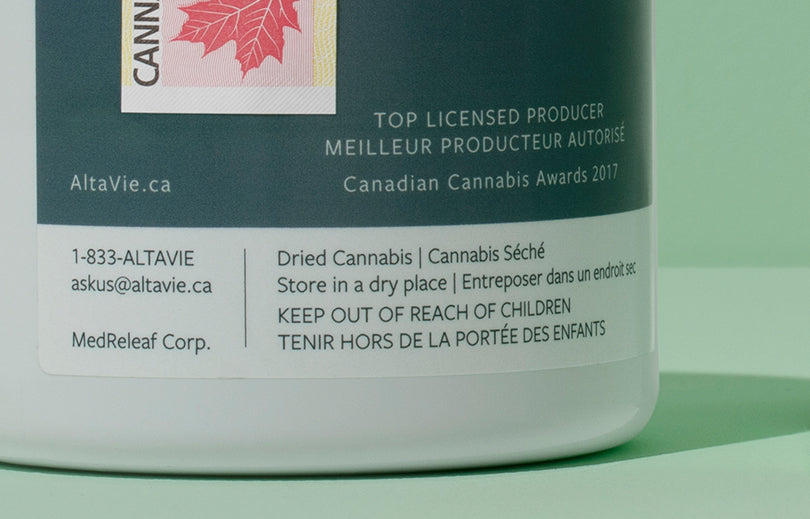 Licensed Producer contact information on the product label