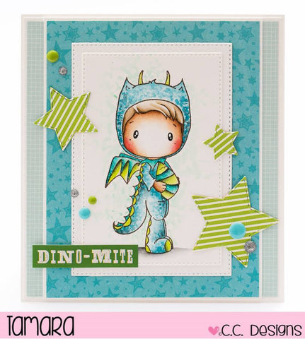 C.C. Designs Dragon Hansel Rubber Stamp Set