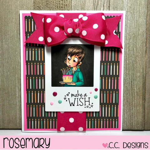 C.C. Designs Roberto's Rascals Sue's Birthday Wish Rubber Stamp