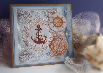 Couture Creations Sea Breeze Collection Decorative Tied Anchor & Banner Dies