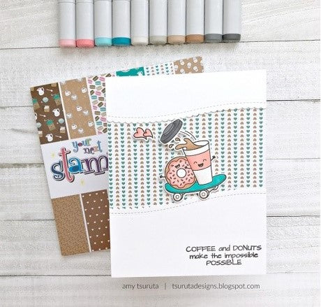 Your Next Stamp - YNS - Latte Happy Vibes Stamps and Dies