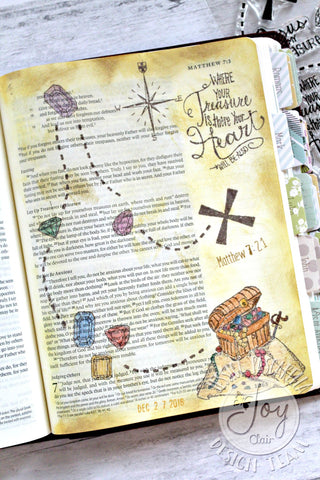 Joy Clair - God's Treasure - Bible Journaling Stamp