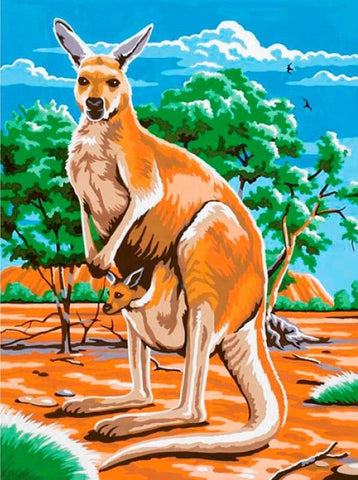 Reeves Medium Painting By Numbers - Kangaroo