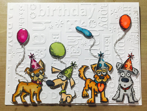 Ranger - Tim Holtz - Crazy Dogs Wood Mount Stamps Collection