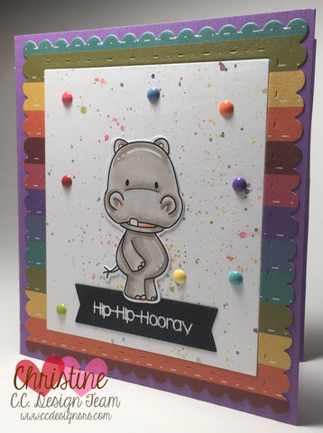 C.C. Designs - Hippo Birdie Two Ewe Clear Stamps and Dies