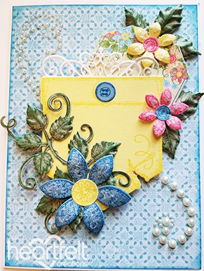 Heartfelt Creations - Patchwork & Patterns Cling Stamp Set