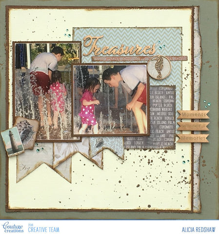 Couture Creations Ultimate Crafts - Seaside & Me - Journey, Adventure, Treasure Set - Chipboard