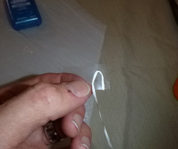 Tape on dental floss