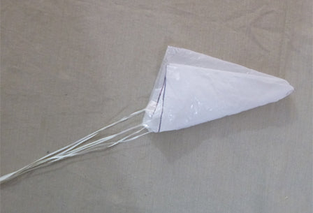 Folding the model rocket parachute