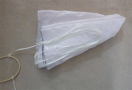 Folding the model rocket parachute