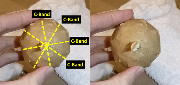 Criss-cross tape pattern