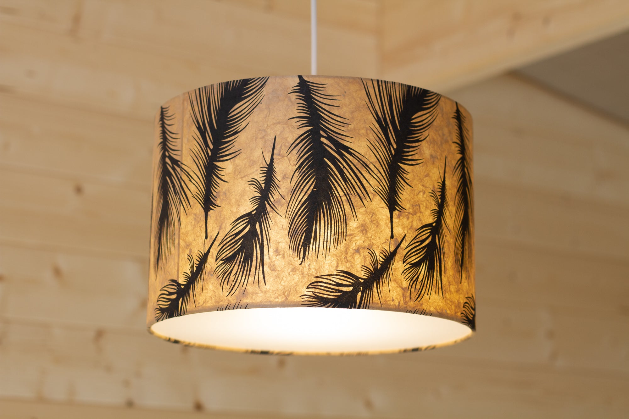 feather drum lampshade