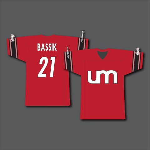 Red/Black Bassik Football Jersey