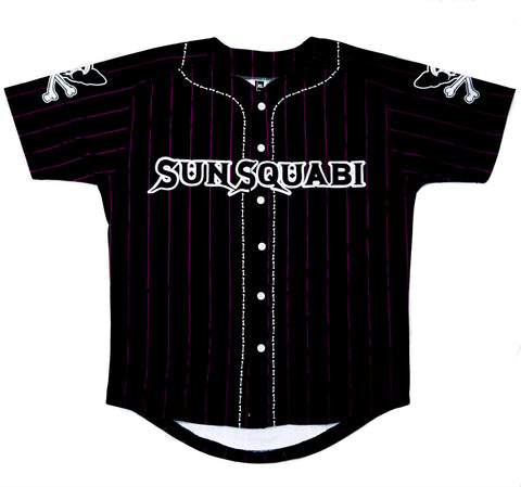 Sunsquabi Baseball Jersey (Black) (Standard)