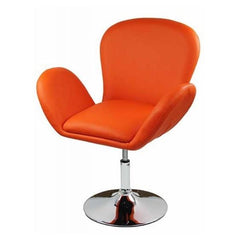 scaune relaxare portocalii piele crom rezidentiale