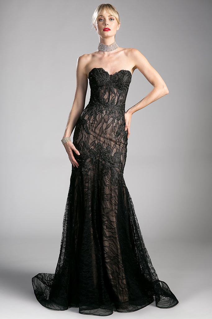ELAINE LACE EVENING GOWN