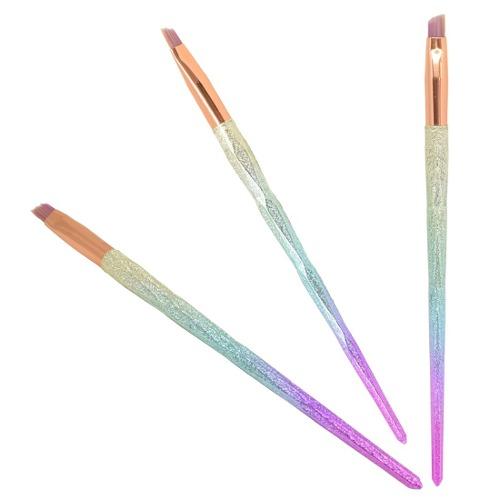 Brochas Maquillaje Pincel Diagonal Delinea Ceja Unicornio 3