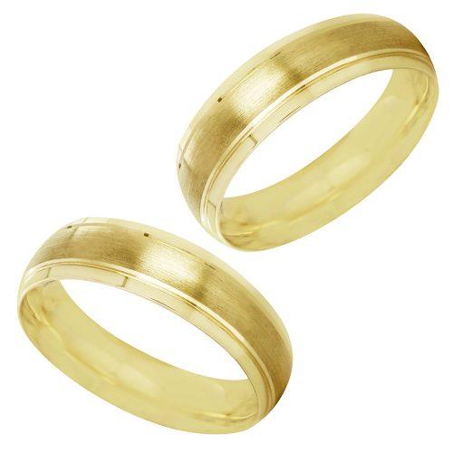 Par Argollas De Matrimonio Oro 14k 6mm Satinadas Confort