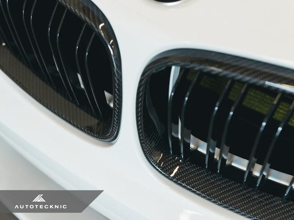 AutoTecknic Dual-Slats Carbon Fiber Grille Fits BMW F22 F23 2-SeriesF87 M2