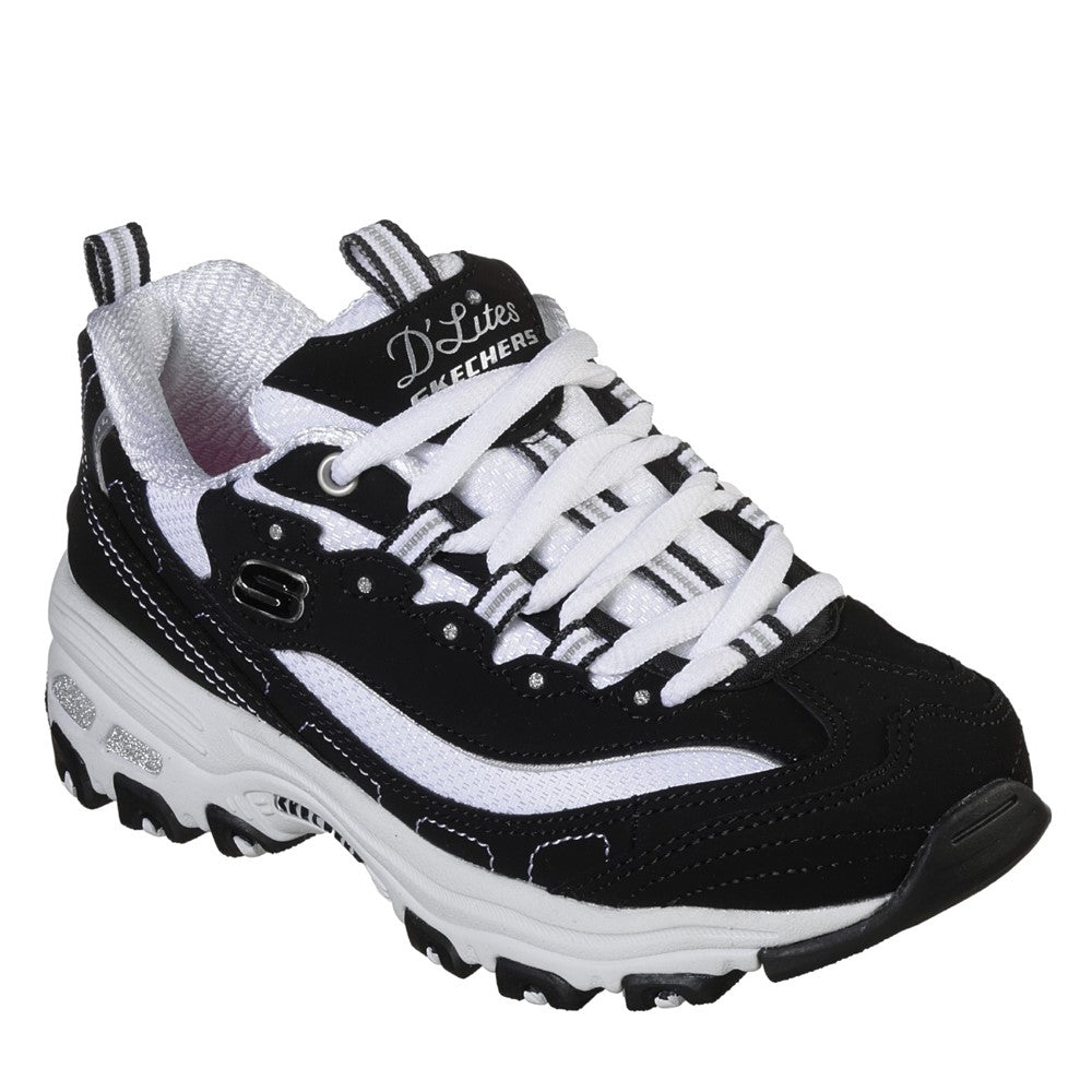 skechers d'lites black