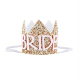 Glitter Bride Mini Crown Headband