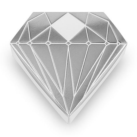 Classic Diamond Favor Box - Silver