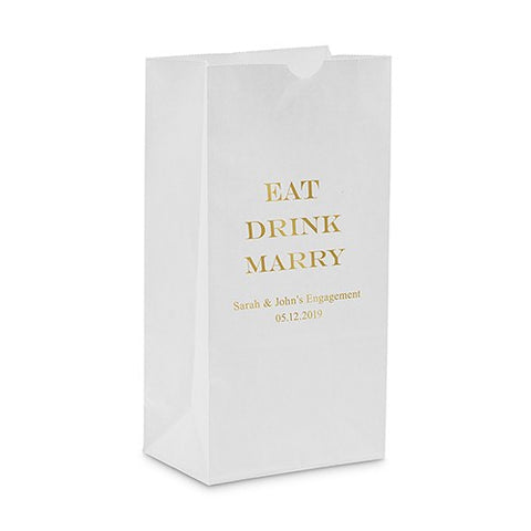 Eat Drink Marry Self Standing Paper Bag