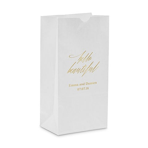 "Hello Beautiful" Self Standing Paper Bag